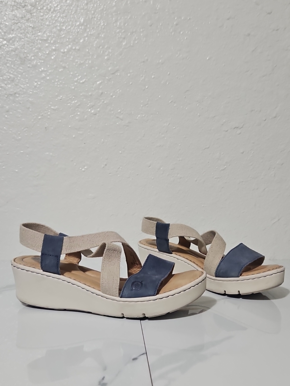 Born Kasady Mixed Media Platform Wedge Sandal